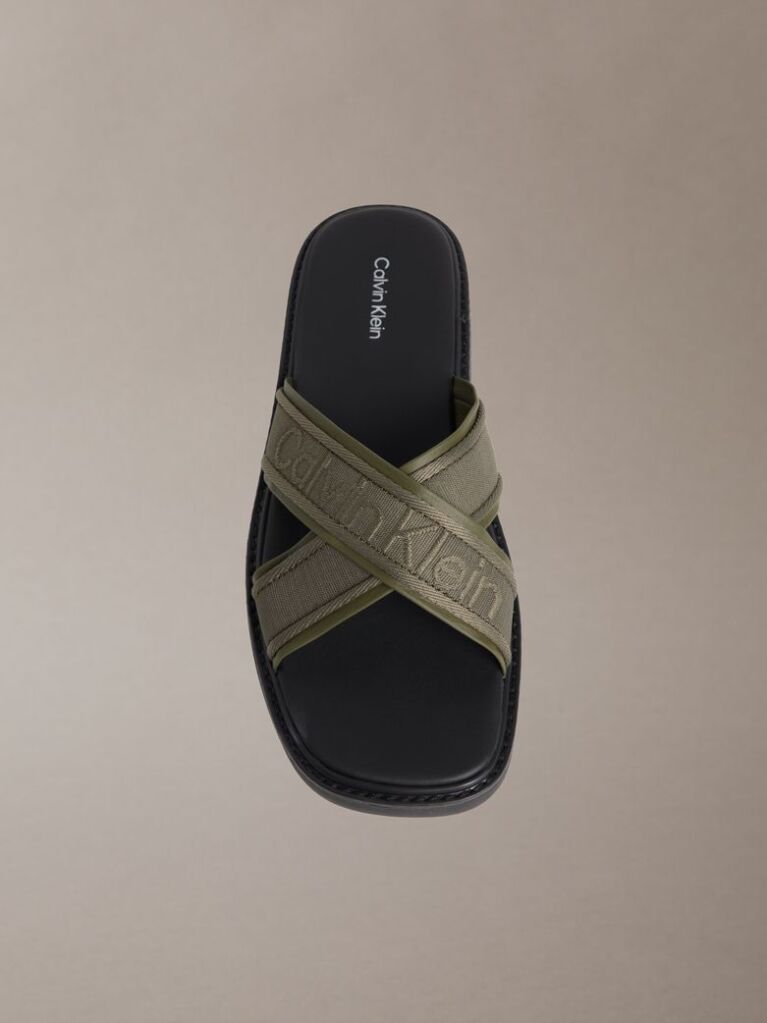Verde Luxor - Sandale Usoare Tip Lug Cu Logo  Barbati