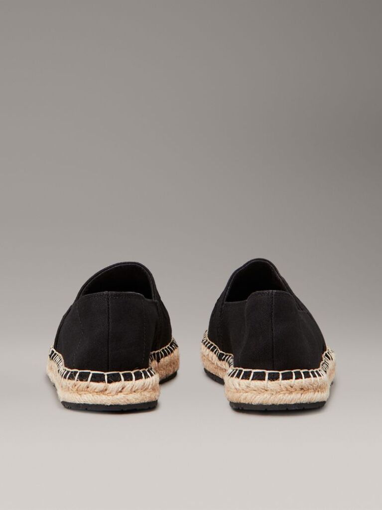 Black Canvas Espadrilles  Women