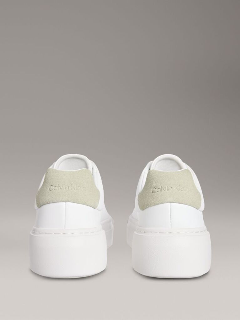 White Leather Platform trainers  Women