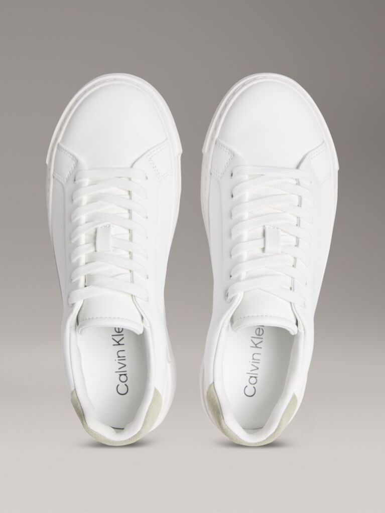White Leather Platform trainers  Women