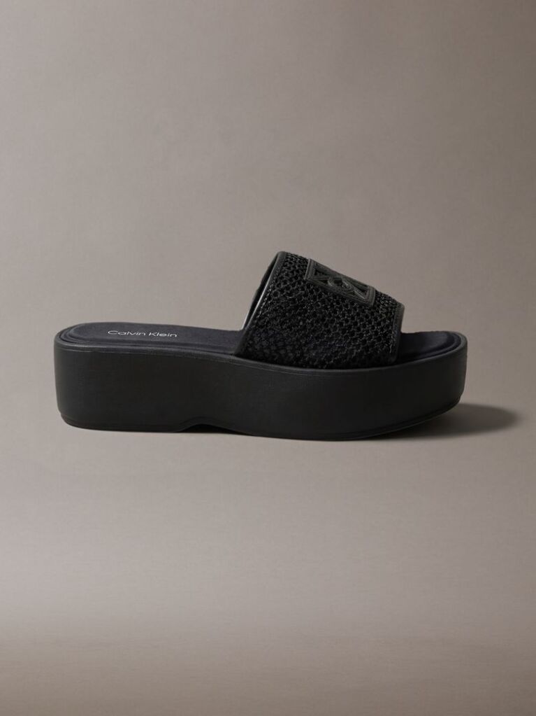 Negru Amelia - Papuci Cu Platforma Din Mesh  Femei