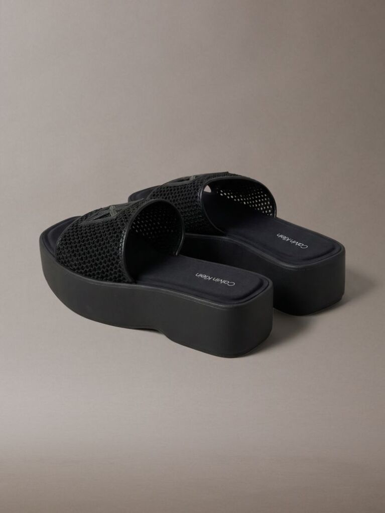Negru Amelia - Papuci Cu Platforma Din Mesh  Femei