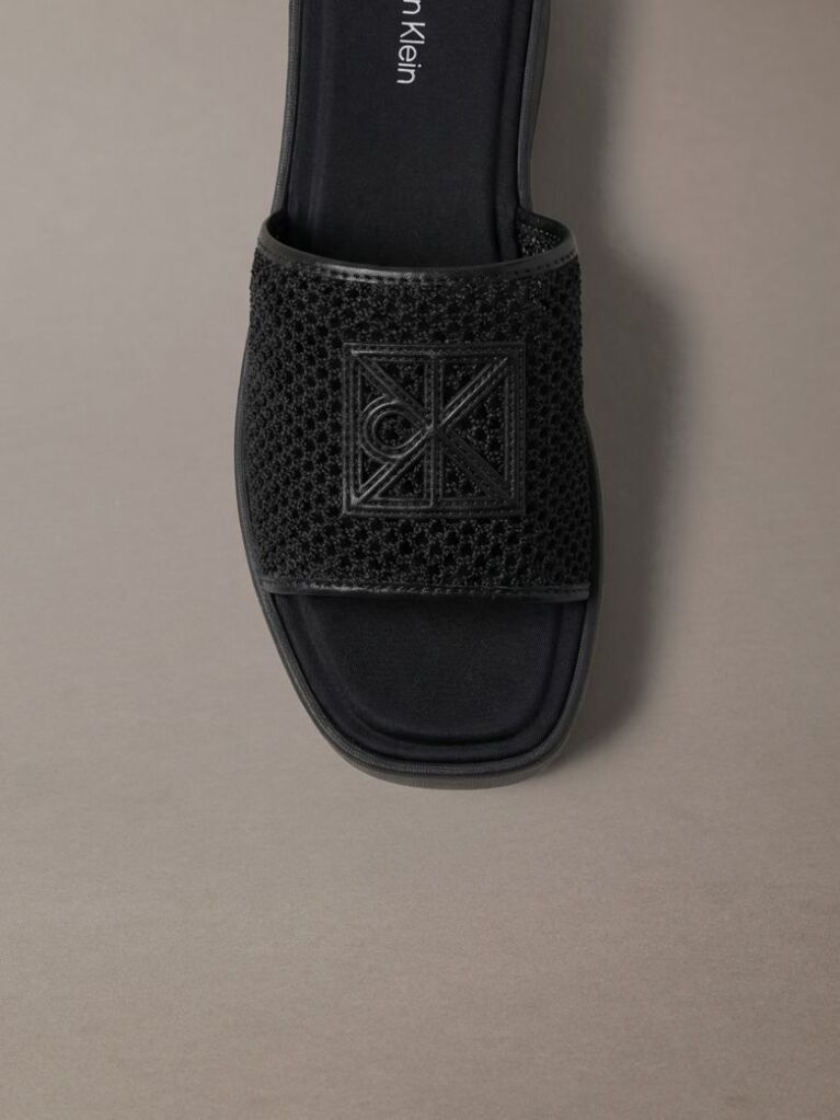Negru Amelia - Papuci Cu Platforma Din Mesh  Femei