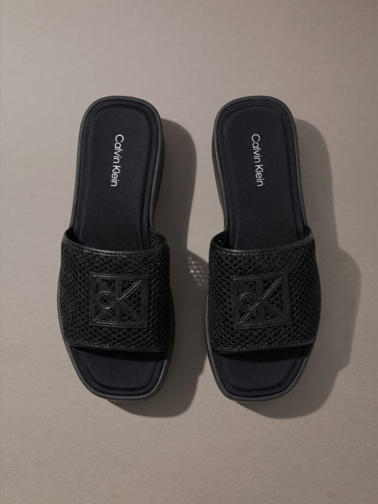 Negru Amelia - Papuci Cu Platforma Din Mesh  Femei