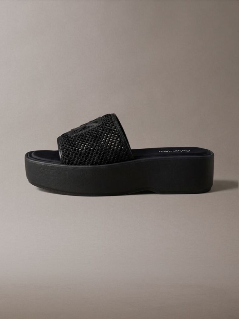 Negru Amelia - Papuci Cu Platforma Din Mesh  Femei