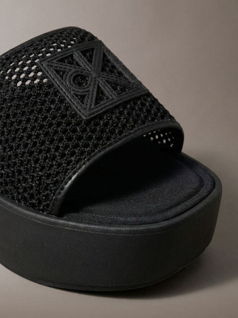 Negru Amelia - Papuci Cu Platforma Din Mesh  Femei