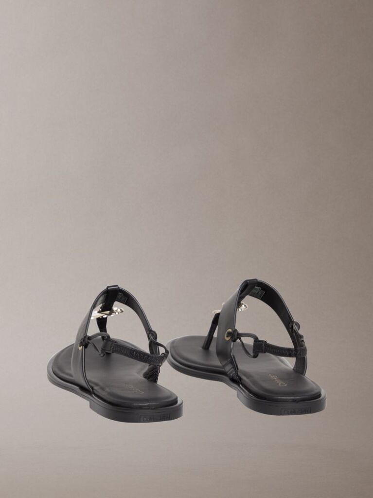 Negru Filomena - Sandale Slingback Din Piele  Femei
