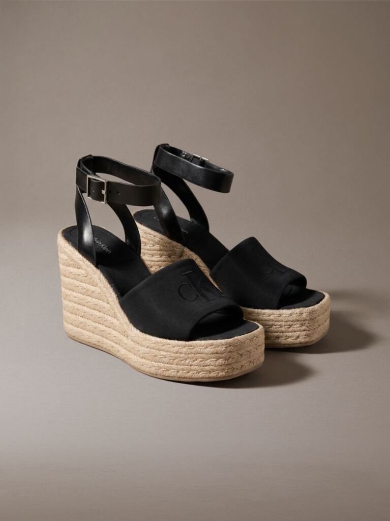 Negru Elisabeth - Sandale Tip Espadrille Cu Platforma Wedge  Femei