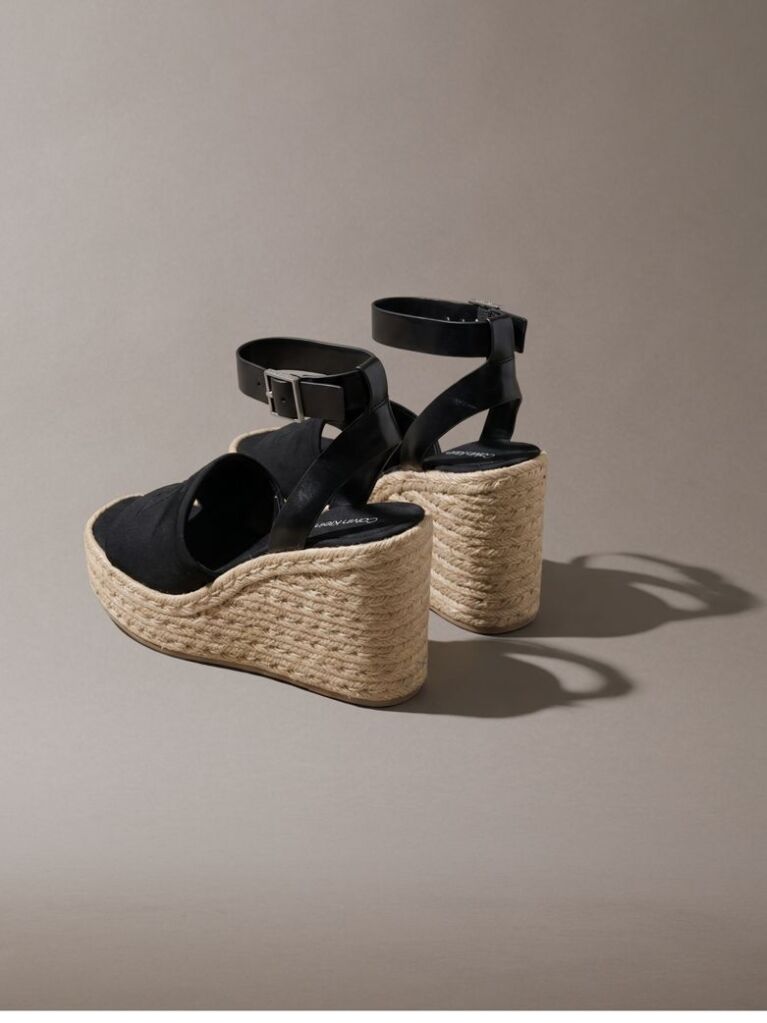 Negru Elisabeth - Sandale Tip Espadrille Cu Platforma Wedge  Femei