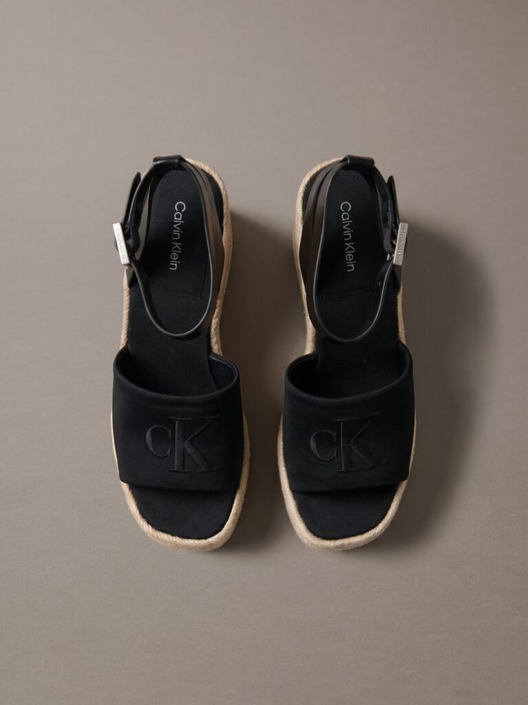 Negru Elisabeth - Sandale Tip Espadrille Cu Platforma Wedge  Femei