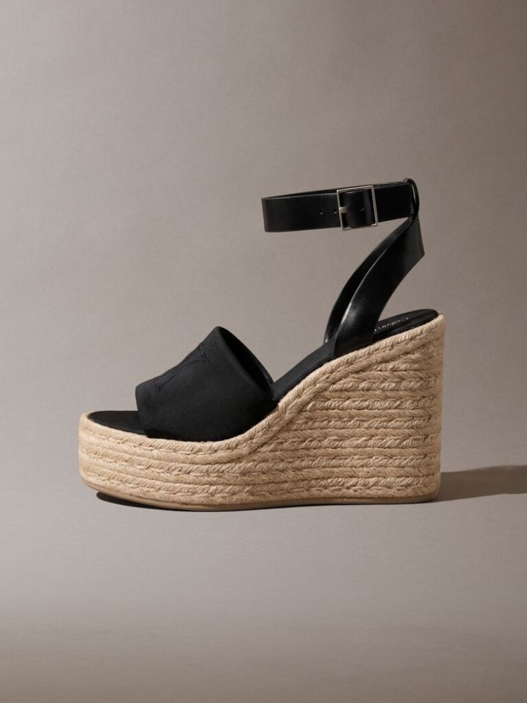 Negru Elisabeth - Sandale Tip Espadrille Cu Platforma Wedge  Femei