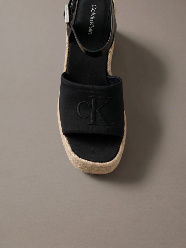 Negru Elisabeth - Sandale Tip Espadrille Cu Platforma Wedge  Femei