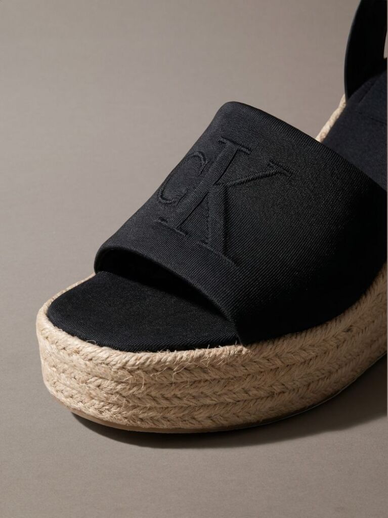 Negru Elisabeth - Sandale Tip Espadrille Cu Platforma Wedge  Femei