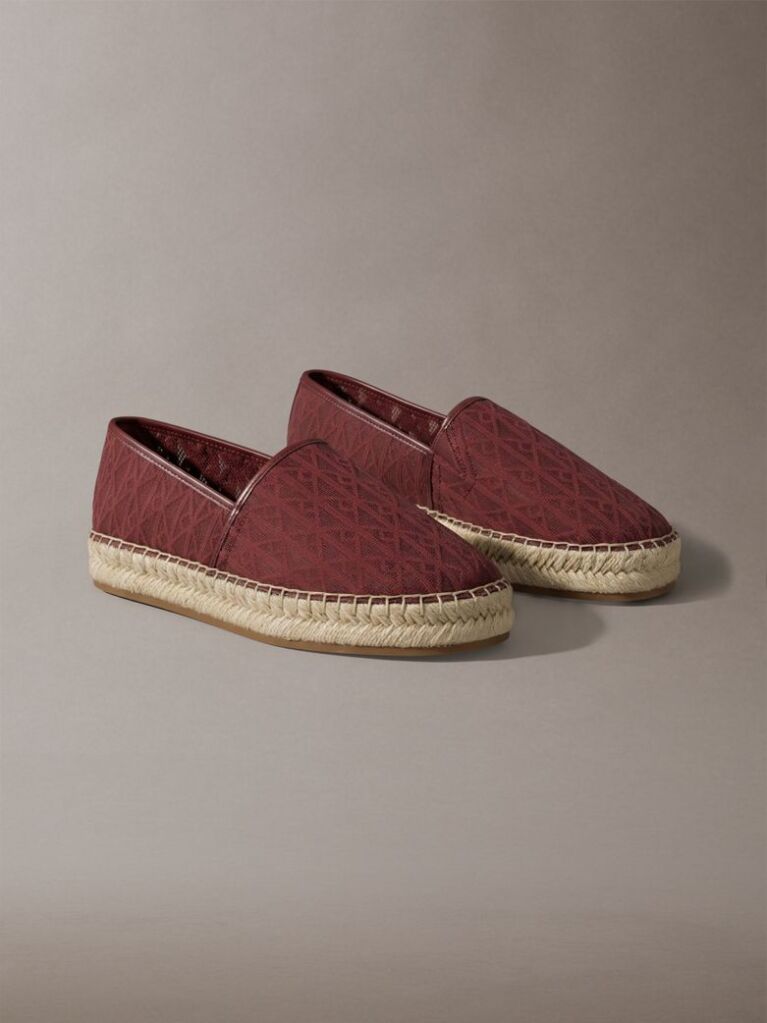 Rosu Espadrile Cu Emblema Logo  Femei