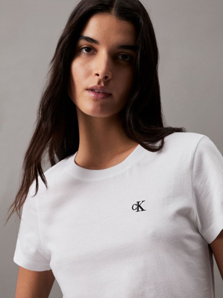 Alb Tricou Slim Din Bumbac Organic  Femei