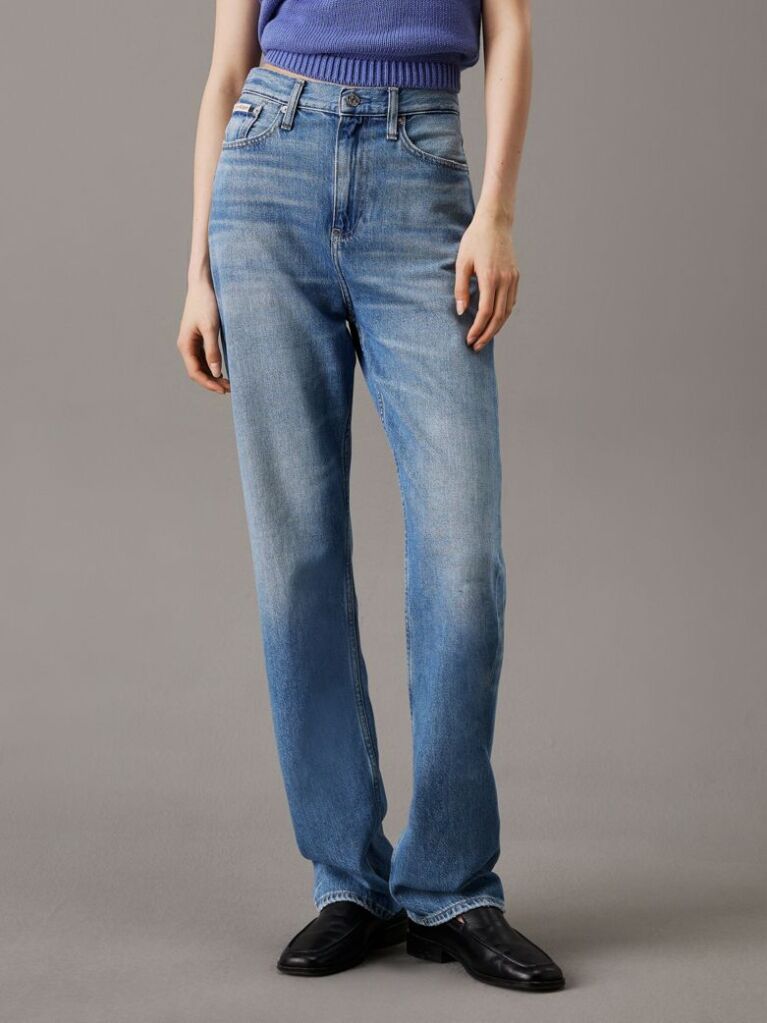 Denim High Rise Straight Jeans  Women
