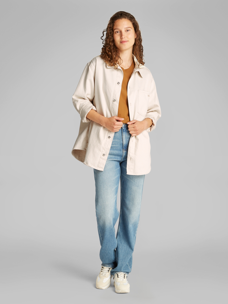 Denim Camasa Lejera Din In Stil Anii 90  Femei