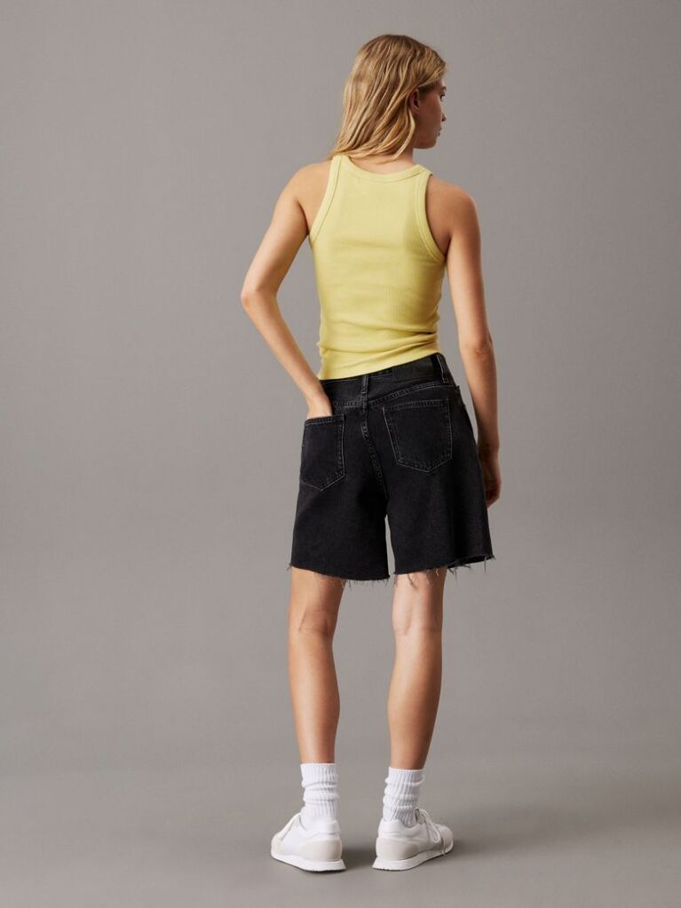 Black Denim Bermuda Shorts  Women