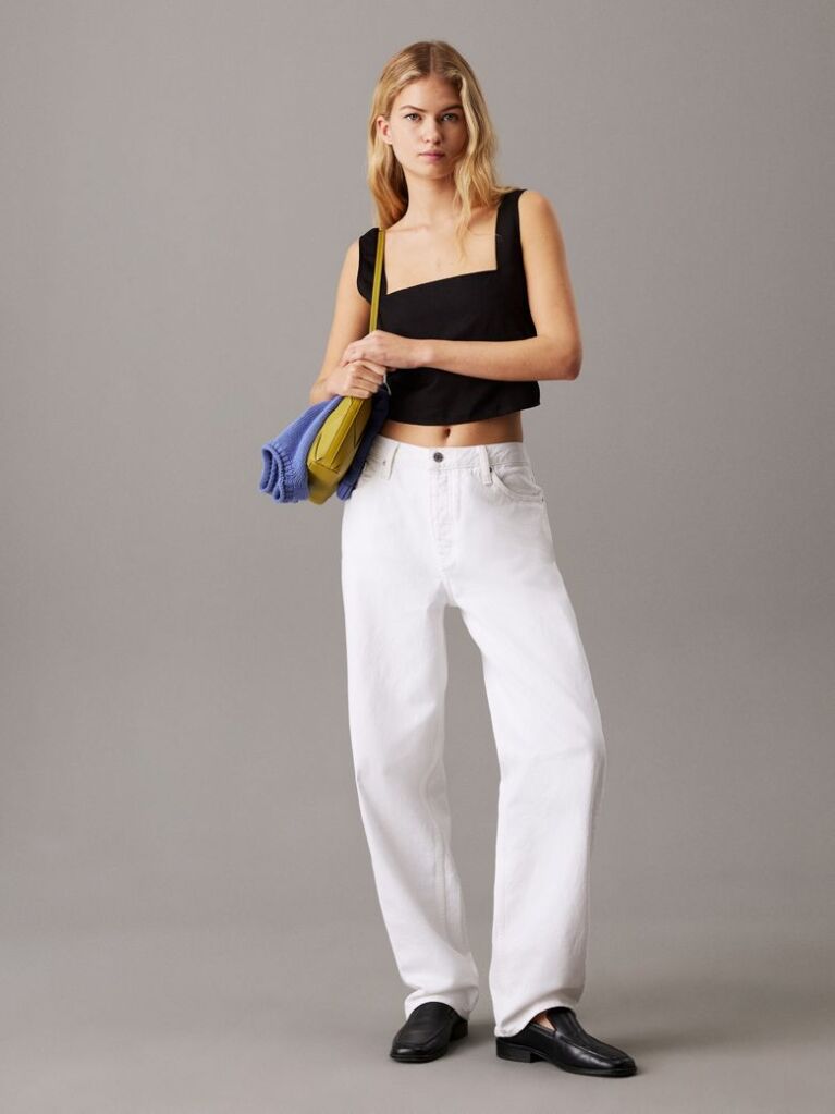 Black Soft Cotton Linen Twill Top  Women