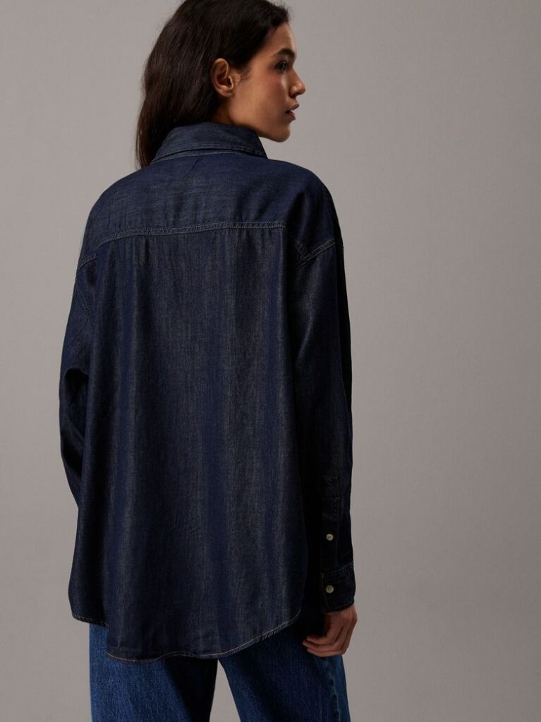 Denim Camasa Denim Cu Silueta Oversized  Femei