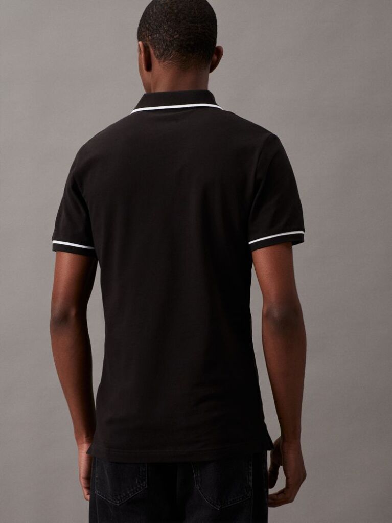 Negru Tricou Polo Slim  Barbati