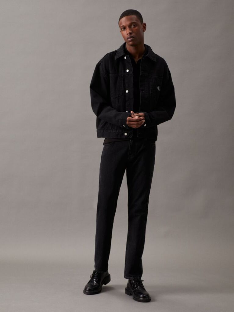 Negru Tricou Polo Slim  Barbati
