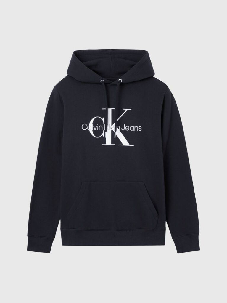 Black Monogram Hoodie  Men
