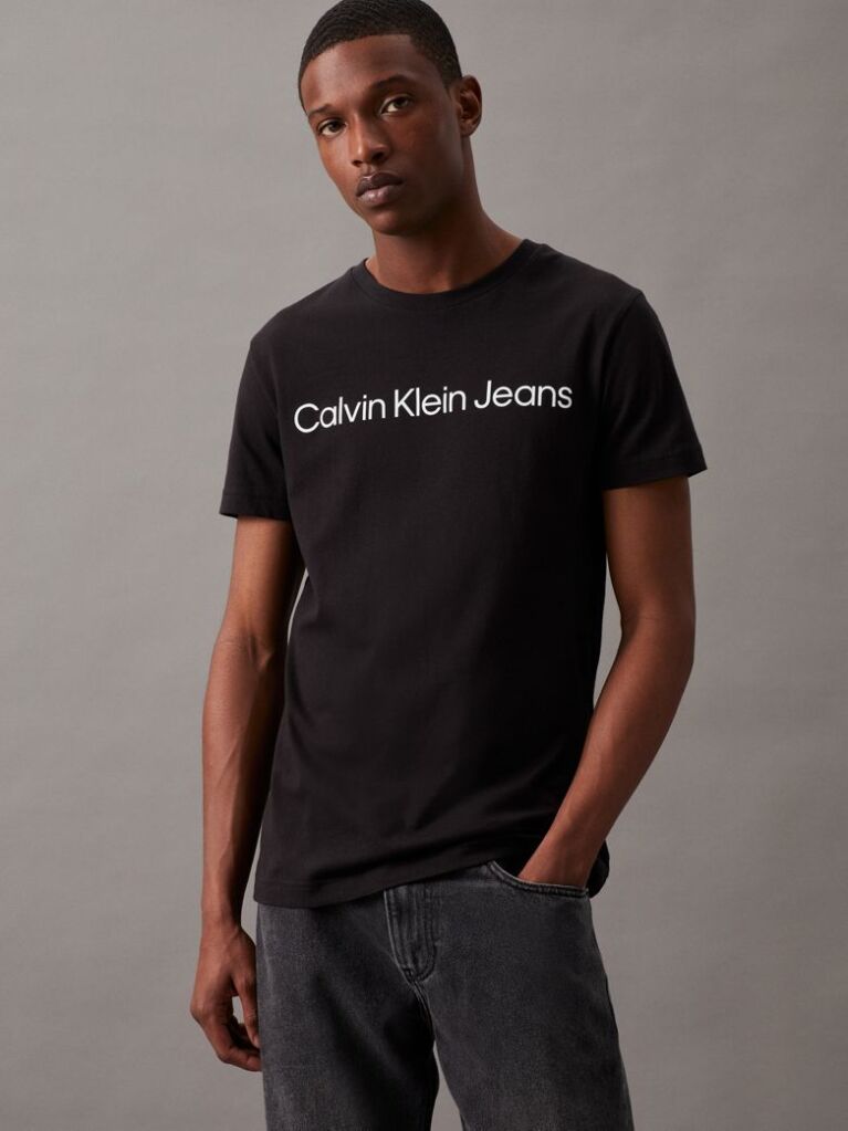 Negru Tricou Cu Logo  Barbati