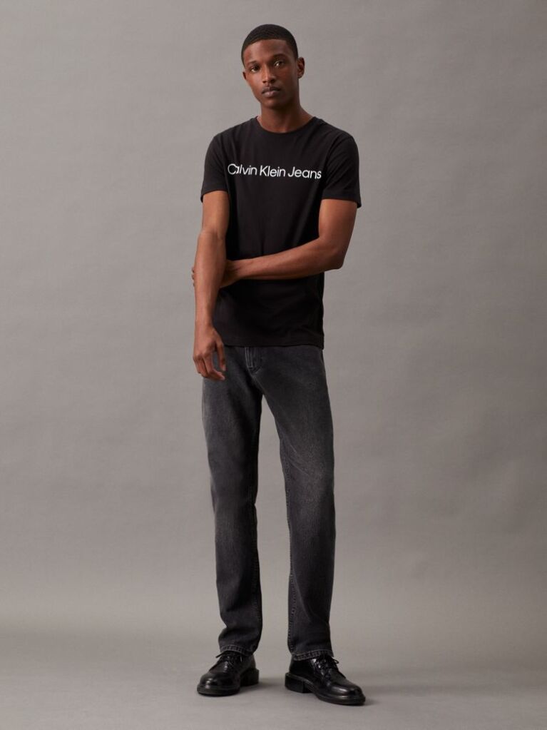 Negru Tricou Cu Logo  Barbati