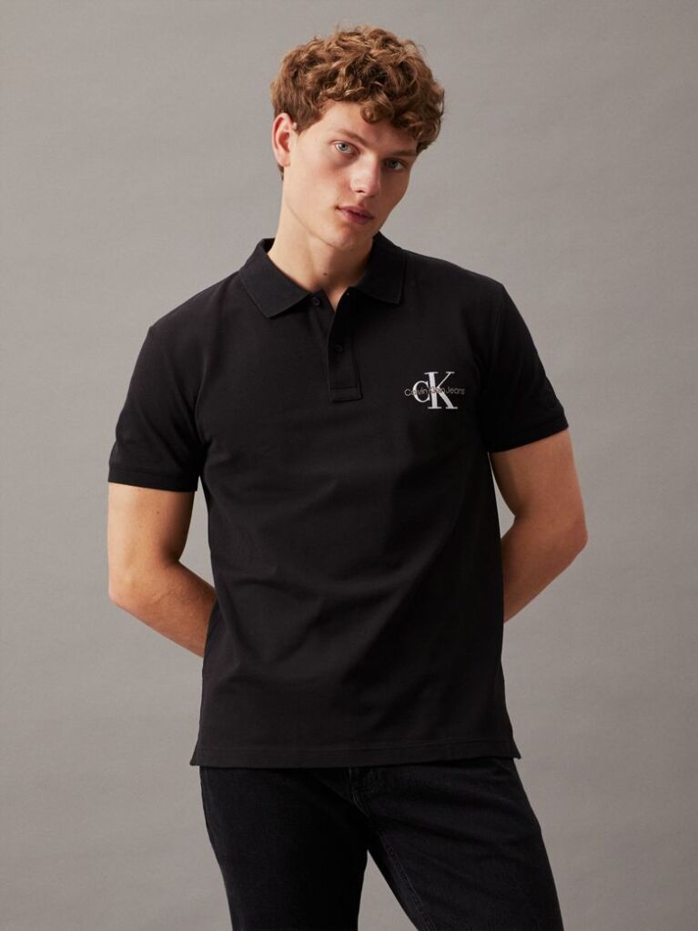 Black Monogram Polo Shirt  Men