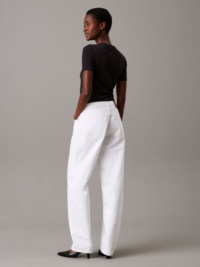 Black Slim Ribbed Modal T-shirt  Women