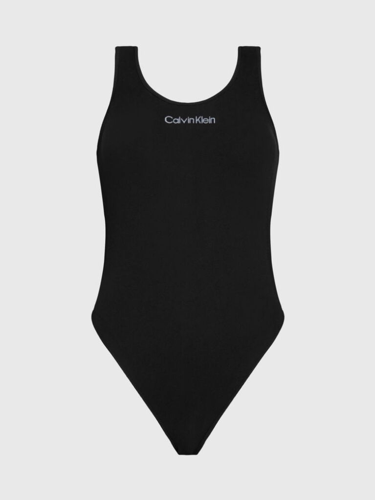 Black Low Back Swimsuit - CK Meta Essentials  Women