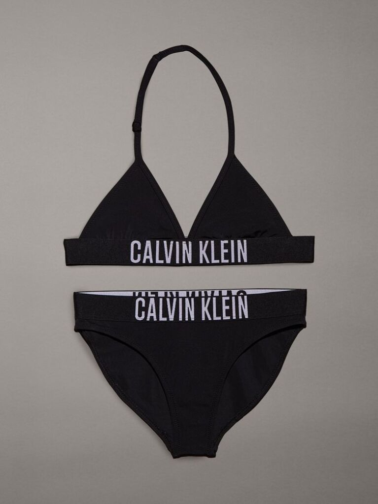 Negru Set Bikini Triunghi Pentru Fete - Intense Power  Fete
