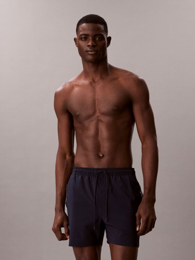 Black Core Solid Swim Shorts  Men