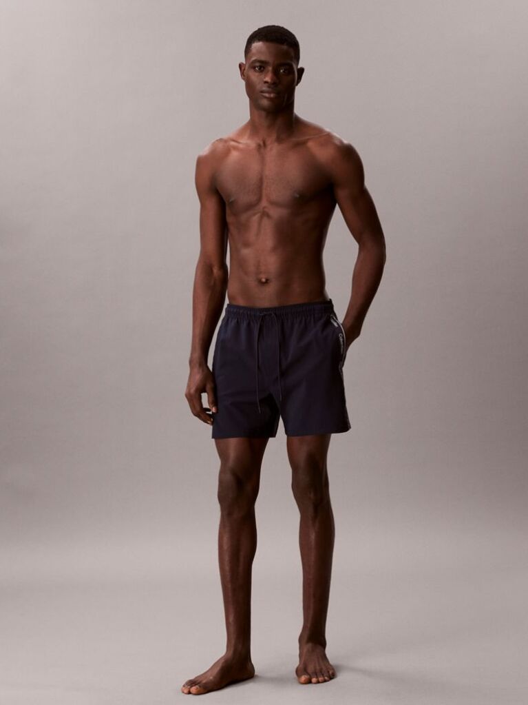 Black Core Solid Swim Shorts  Men
