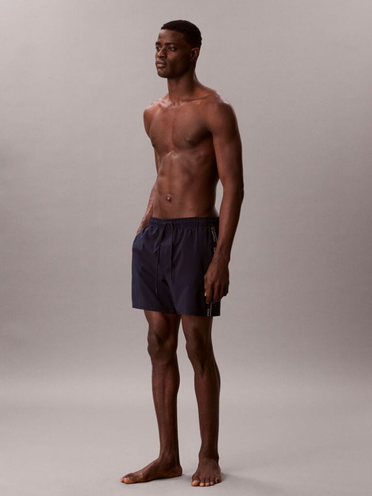 Black Core Solid Swim Shorts  Men