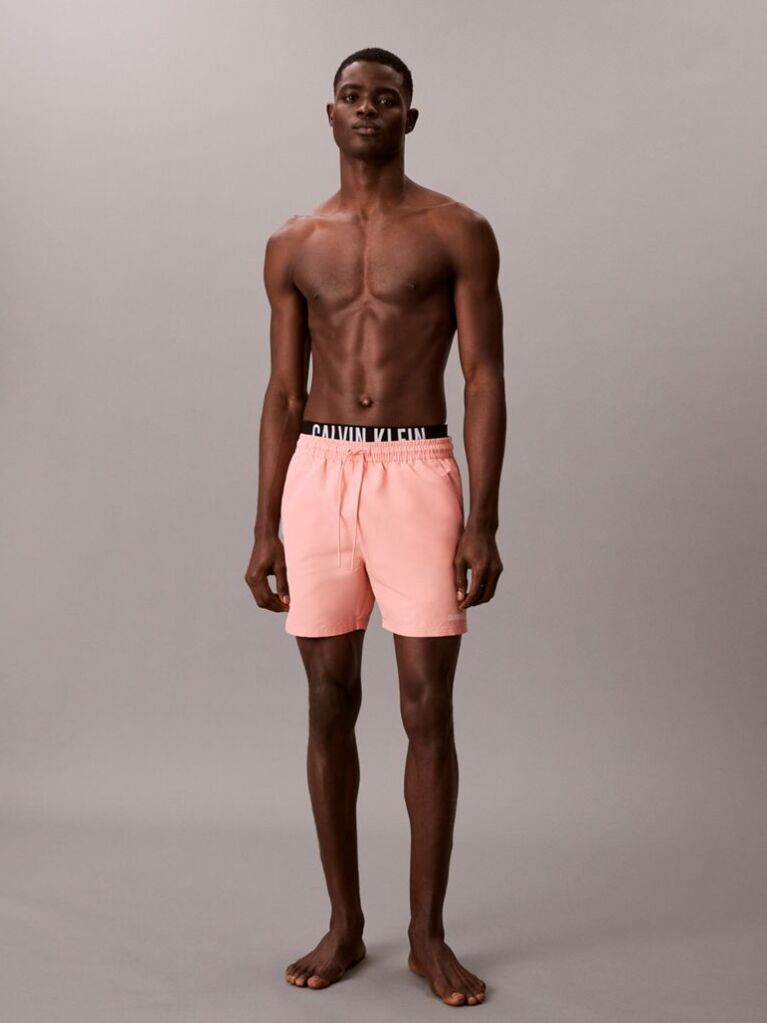 Roz Pantaloni Scurti De Baie Cu Elastic Dublu La Talie - Intense Power  Barbati