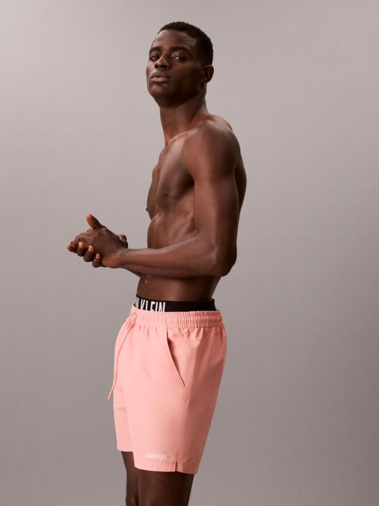 Roz Pantaloni Scurti De Baie Cu Elastic Dublu La Talie - Intense Power  Barbati