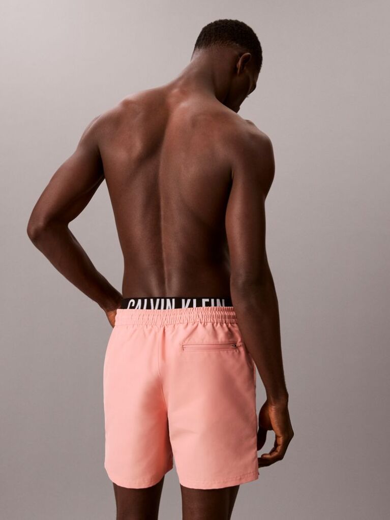 Roz Pantaloni Scurti De Baie Cu Elastic Dublu La Talie - Intense Power  Barbati