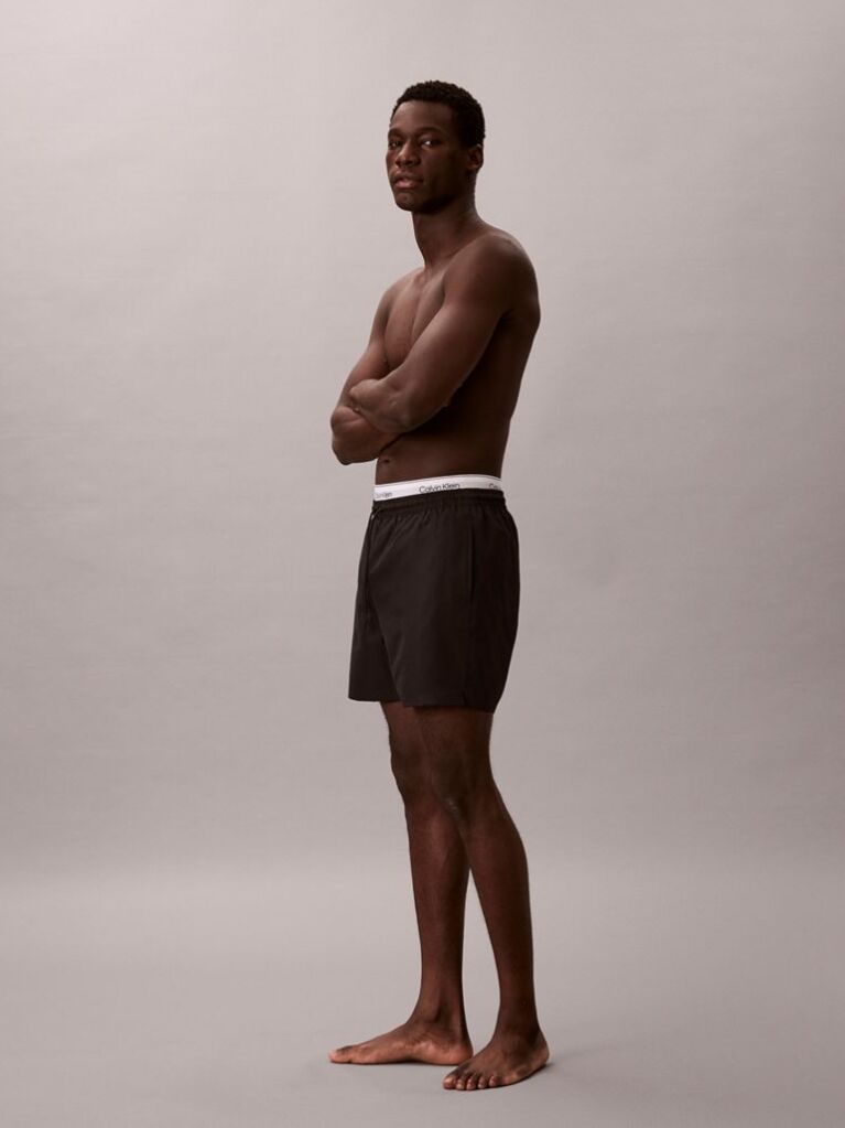 Black Medium Drawstring Swim Shorts - CK Essentials  Men