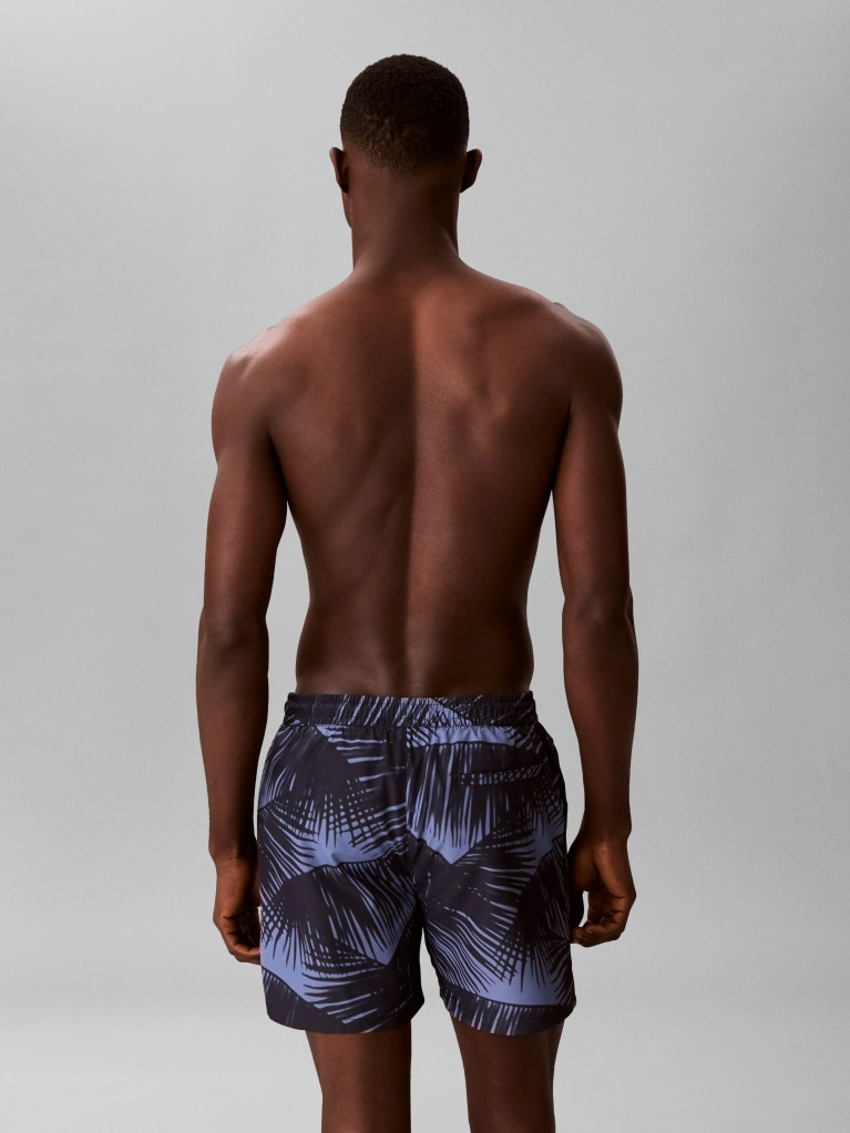 Blue Solid Swim Shorts  Men