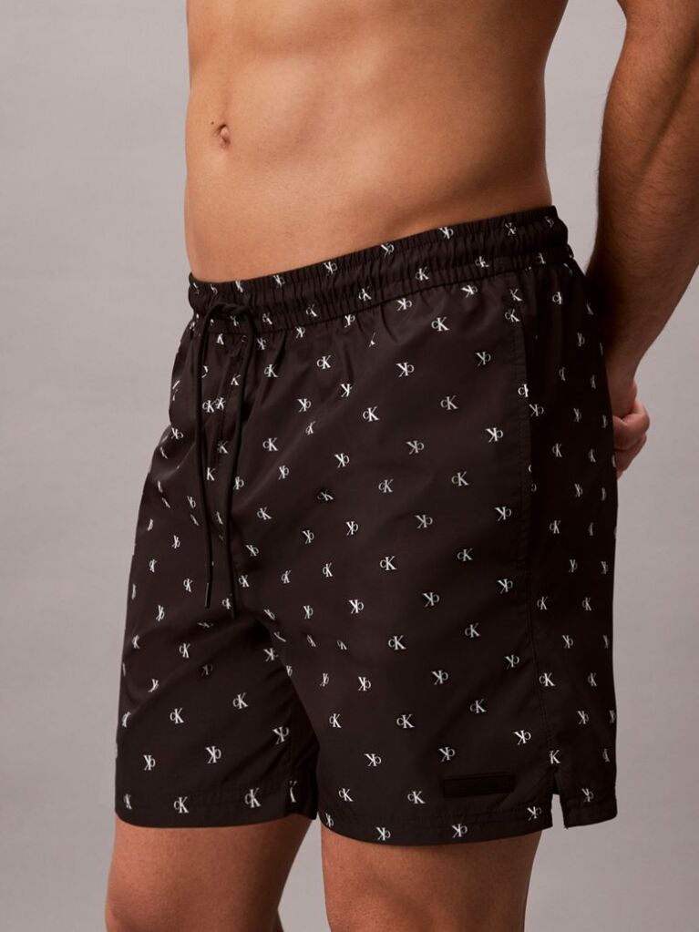 Negru Pantaloni Scurti De Inot Simpli  Barbati