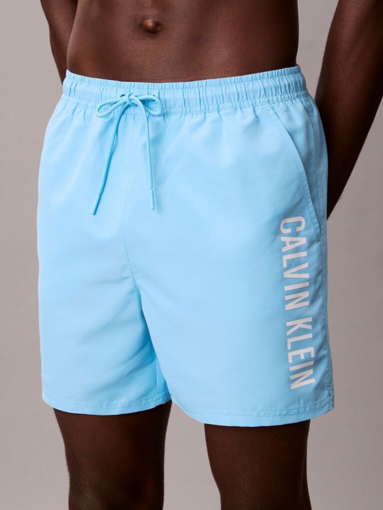 Blue Medium Drawstring Swim Shorts - Intense Power  Men