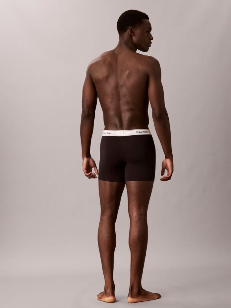 Negru Set 3 Boxeri Lungi - Icon Cotton Stretch  Barbati