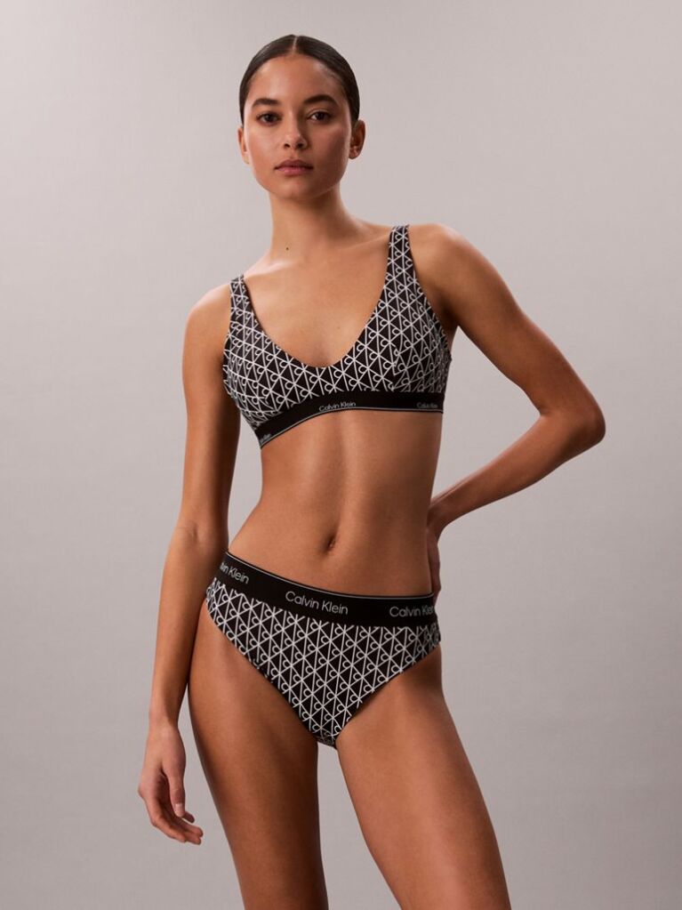 Negru Slip De Baie – CK Icon  Femei