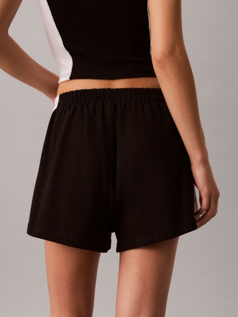 Negru Pantaloni Scurti De Plaja Din Jersey De Bumbac  Femei