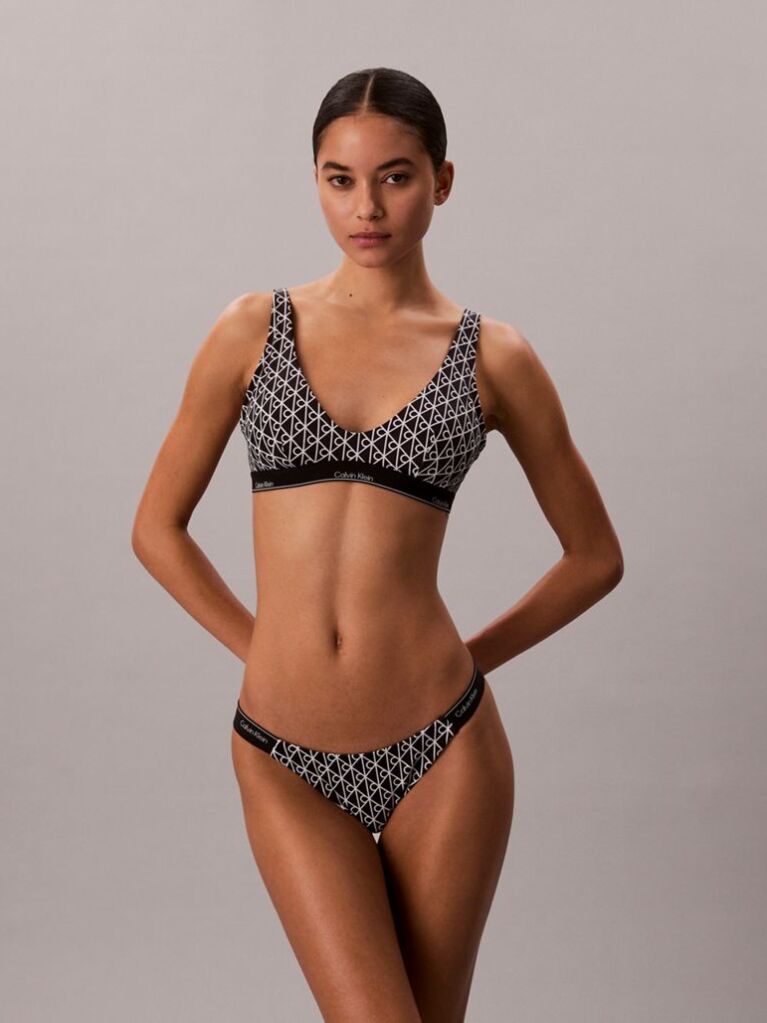 Negru Slip De Baie - CK Icon  Femei