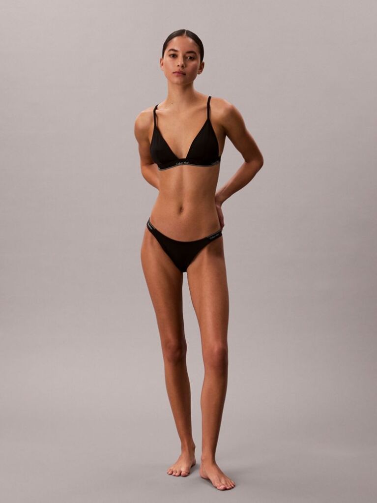 Negru Slip De Baie - CK Icon  Femei