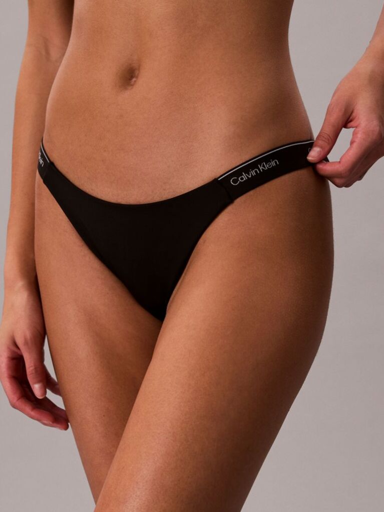 Negru Slip De Baie - CK Icon  Femei