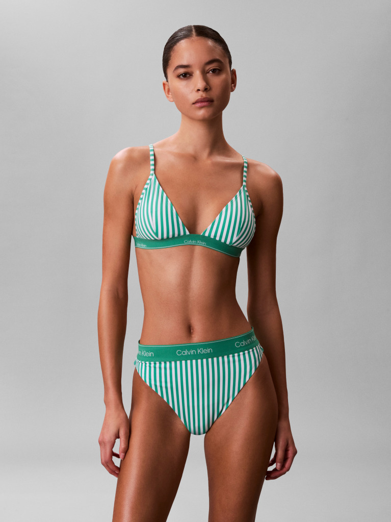 Green Triangle Bikini Top - CK Icon  Women